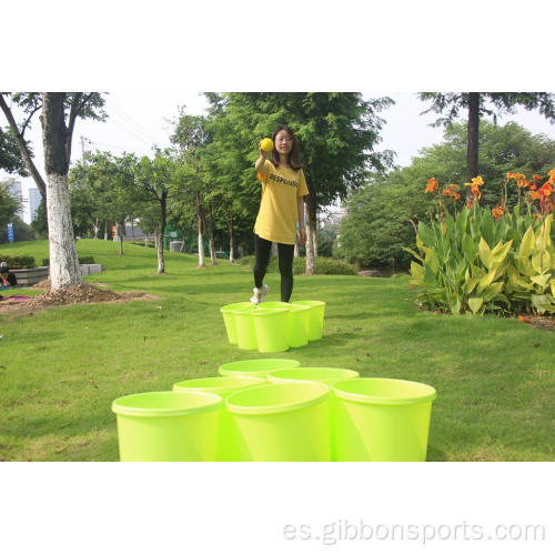 Juegos de patio Pong de patio gigante con cubos duraderos